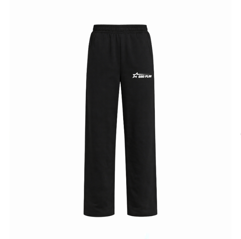 GOD PLAN PANTALONE FONDO AMPIO NERO