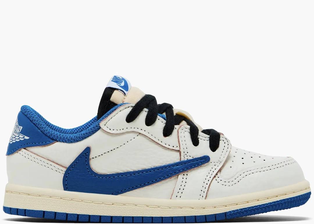 JORDAN 1 LOW OG SP TRAVIS SCOTT X FRAGMENT SAIL MILITARY BLUE (TD)