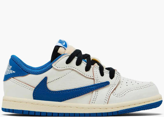 JORDAN 1 LOW OG SP TRAVIS SCOTT X FRAGMENT SAIL MILITARY BLUE (TD)