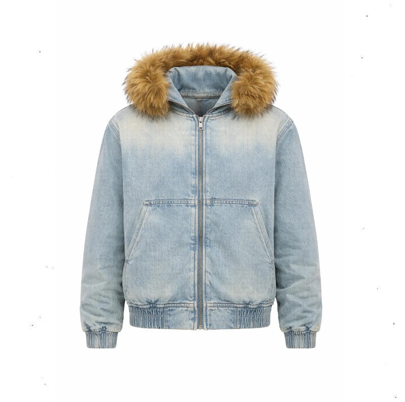 Revision jeans jacket col pelo