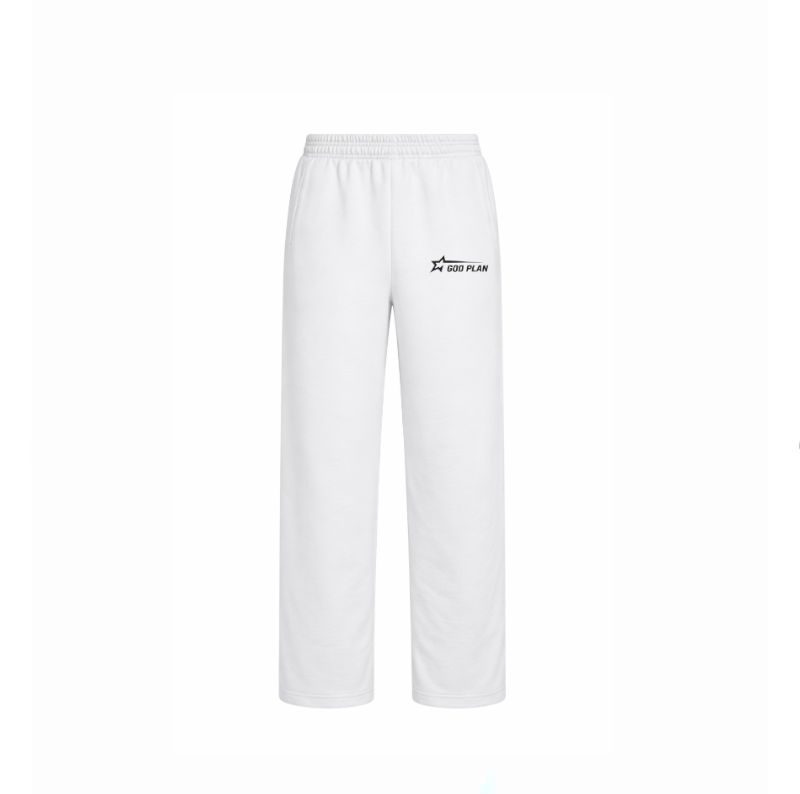GOD PLAN PANTALONE FONDO AMPIO BIANCO