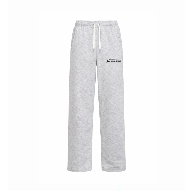 God Plan pantalone fondo ampio grigio