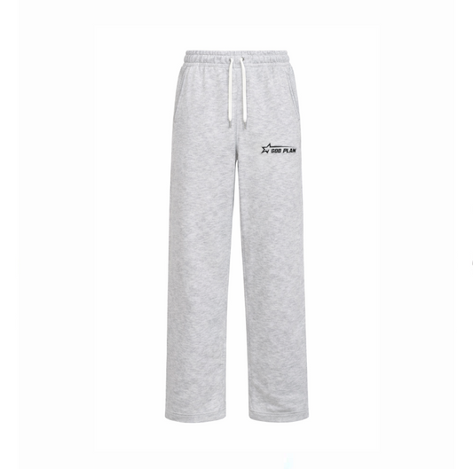 God Plan pantalone fondo ampio grigio